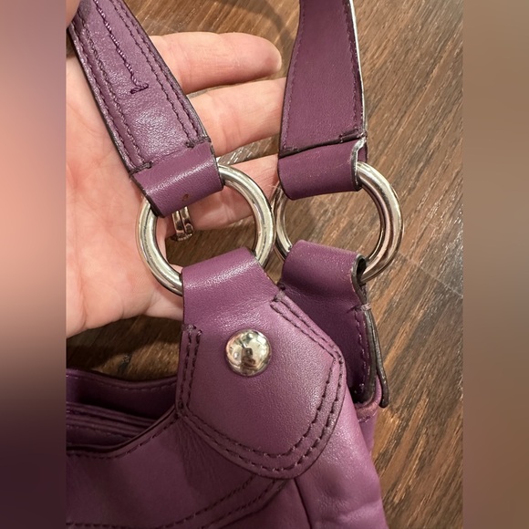 COACH Vintage Soho Lynn Purple Leather Hobo Shoulder Bag - Picture 10 of 14